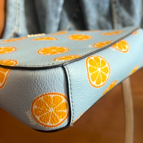 Limited Edition Coach Mini Camera Bag Crossbody With Orange Print - Picture 10 of 15